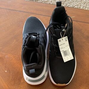 Adidas Black and White Racer Sneakers